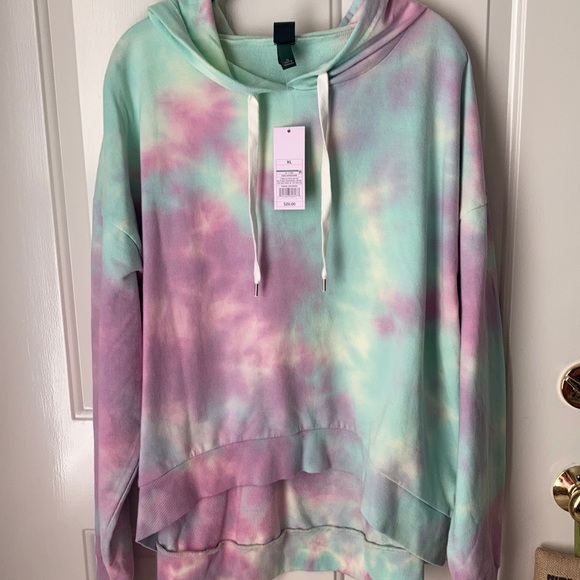 Wild Fable High/Low Tie Dye Hoodie ~ Size XL
